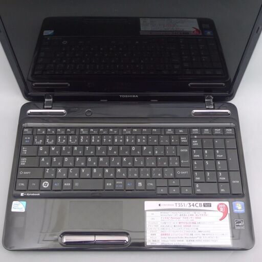 送料無料 1台限定 ノートパソコン 中古良品 15.6型 東芝 T351/34CB Pentium 4GB 320GB DVDRW 無