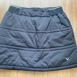 【ゴルフ】Callaway 冬用　黒地水玉スカートMの画像