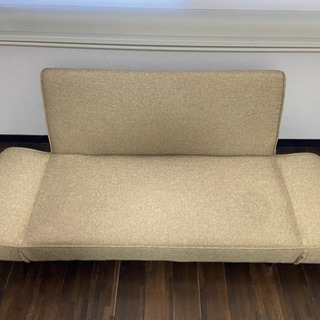 取引中　【美品】2人がけソファ　ベージュ　ソファベッドの画像