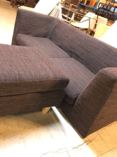 JF01570 スウィートデコレーション ソファ二人がけ　エンジ色　オットマン付き