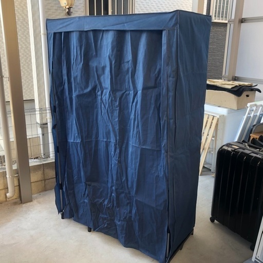 【中古】ニトリ ワードローブ（青）