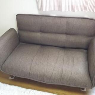 背もたれやサイドの角度が変えられる二人がけソファー※取りに来て頂...