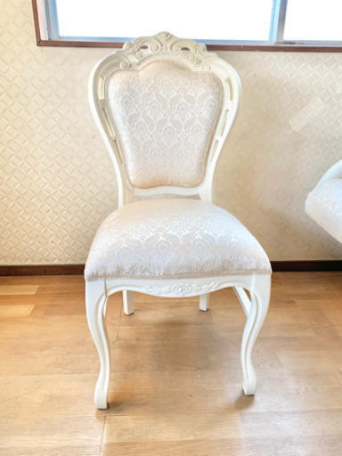 フィオーレ ダイニングチェア 白家具 姫家具