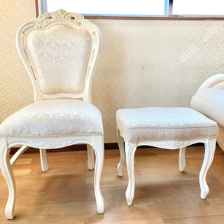 フィオーレ ダイニングチェア 白家具 姫家具の画像