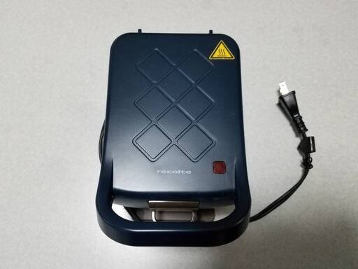 【動作確認済】レコルトプレスサンドメーカー　プラッド　マットネイビー RPS-2 （NV）（美品）