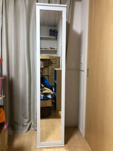 姿見付き収納棚