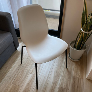 美品！椅子、チェア、2脚セット、白、IKEA、イケア