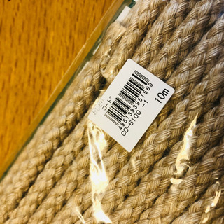 麻ひも　組み紐　オシドリ　約10㎜径×10ｍ巻の画像