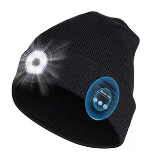 新品　帽子　防寒　キャップ　ニット　ニット帽　LED 音楽　Bluetooth  照明の画像