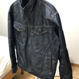 受け渡し3／18まで！メンズ　作業着　ブルゾン　ネイビー　Mサイズの画像