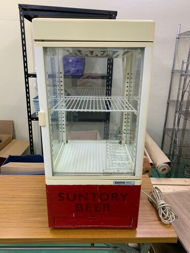 ★SANYO★冷蔵ショーケース 42L 屋内用 SMR-61B ディスプレイ 卓上 SUNTORY BEER