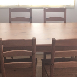 急募！2/13処分■ウッド調ダイニングテーブル4人用■美品の画像