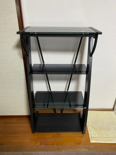 ガラス棚　4段