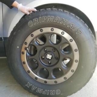 225/70R16 16インチ MLJ エクストリームJ XJ03 7.00-16 GRIP MAX グリップマックスA/T OWL/OBL ホイールセット デリカ ホワイトレター
