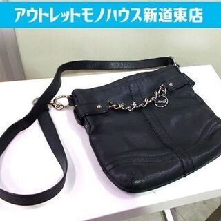 コーチ ショルダーバッグ F19722 黒 シンプル マチなし ...