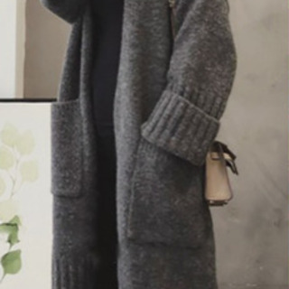 ロングカーディガン　グレー