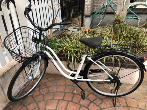 自転車　MILD 白　ママチャリ