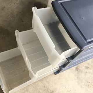 プラスチック製　収納ケース3段の画像