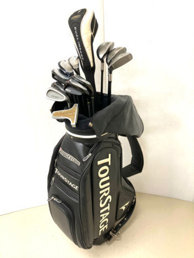 【SOLD OUT】 ◆TSURUYA AXEL／PRGR 等◆ゴルフクラブ 12本セット＋TOUR STAGE バッグ＋ 付属品多数付き