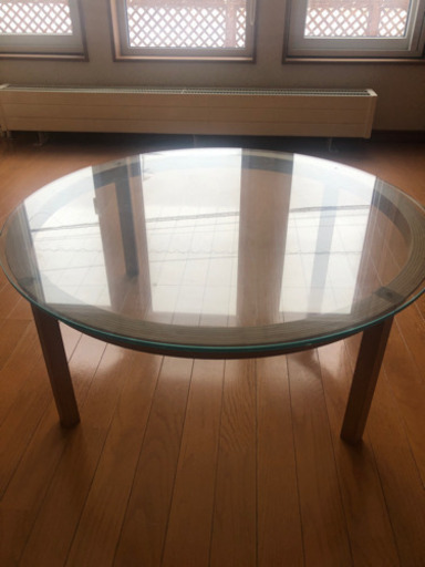 値下げしました！カンディハウス　ストライプシリーズ　90cm丸テーブル