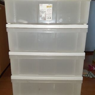 アイリス　ウッドトップチェスト4段