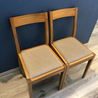 無印良品 オーク材ダイニングチェア 2脚セット