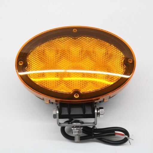 未使用 LEDサーチライト 12v 24v 船 作業灯 led 60w 6000LM 拡散 広角 ワークライト コンパクト カバー付き オレンジ光 外灯 船舶 除雪機　車