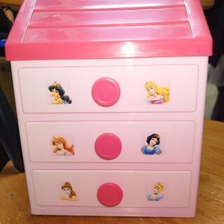 ディズニープリンセスのかわいいミニ3段ボックス