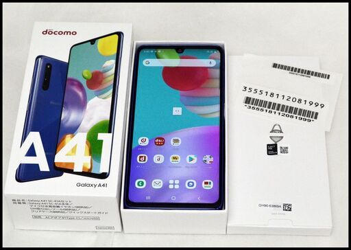美品 SIMロック解除済 docomo Galaxy A41 SC-41A ブルー ドコモ 〇判定 ギャラクシー 中古本体