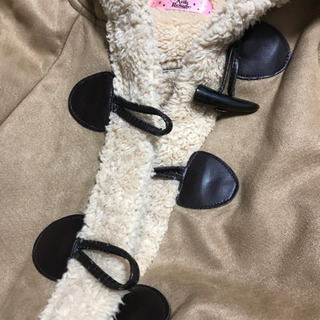 ポンチョ風　フード付きハーフコートの画像