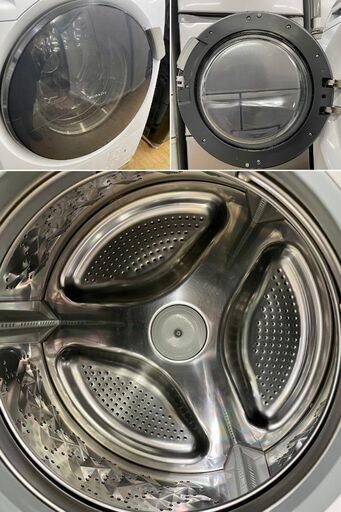 美品【 Panasonic 】パナソニック プチドラム 洗濯6.0㎏/乾燥3.0㎏ ドラム式洗濯機 エコナビ マンションサイズ NA-VD120L