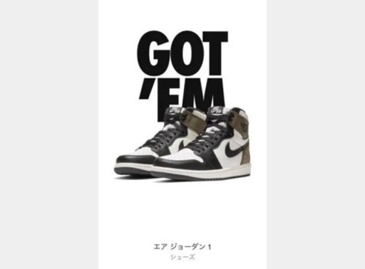 NIKE エアージョーダン1ダークモカ