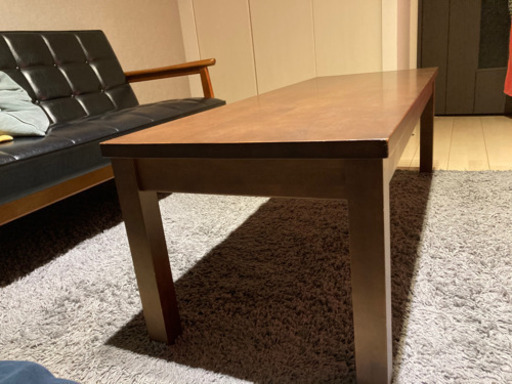 美品　無印　良品計画　無垢材ローテーブル