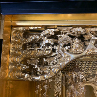 新品未使用　店舗展示品　仏壇　西本願寺　蒔絵　細密彫刻　