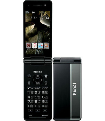新品　ドコモ ガラケー P-01H ダークメタル(ブラック)