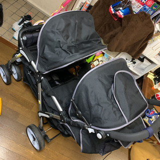 二人乗りベビーカー　ツインプラム　日本育児の画像