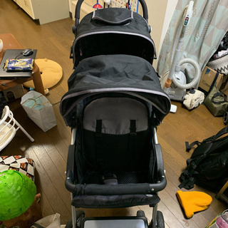 二人乗りベビーカー　ツインプラム　日本育児の画像