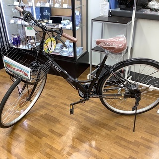 折り畳みシティサイクル　26インチ　ブラック　M-507