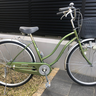 【26インチ中古自転車】美品❗️前後タイヤほぼ新品　変速なし　S...