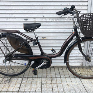 【中古電動自転車】ヤマハ　ナチュラLブラウン 新品バッテリー付き...