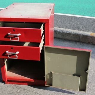 レッドカラー ツールキャビネット 工具箱 収納の画像
