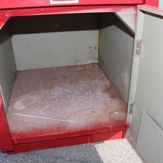 レッドカラー ツールキャビネット 工具箱 収納の画像