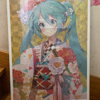 初音ミク 1000ピースパズル 完成品 額付き