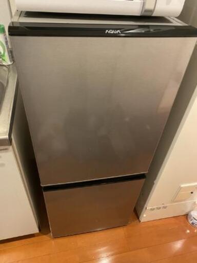 値下げしました！2ドア冷蔵庫　AQR-J13H-S アクア 126L  シルバー 2019年製
