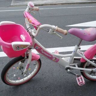 プリンセス キッズ 自転車 子供用 補助輪付の画像