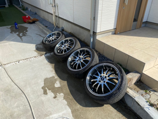 17インチ　195/40/17　アルミ タイヤセット　深リム　キューブ