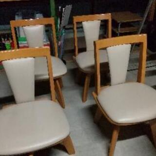 【中古品】ニトリ 回転ダイニングチェア 4脚セット