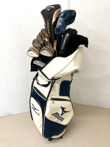 【SOLD OUT】 Callaway ドライバー＋BRIDGESTONE TAN BEC TB-3 等 ゴルフクラブ 14本＋Mizuno バッグ＋付属品多数付き