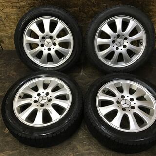 【BS VRX2 x2 NANKANG x2 195/55R16】スタッドレス【ベンツ Aクラス W169 純正ホイール 16インチ 6J5HPCD112+46】バリ溝　(VTH363) クレジットカード QR決済可能