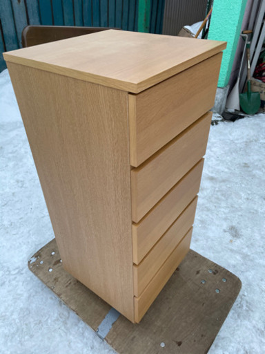 お取引中■送料込　マルヨシ民芸家具　5段ウッドチェスト　美品■